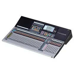 Digital mixing console with channel faders